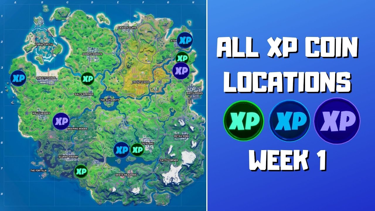 Where To Find All Fortnite Season 4 Week 2 XP Coins