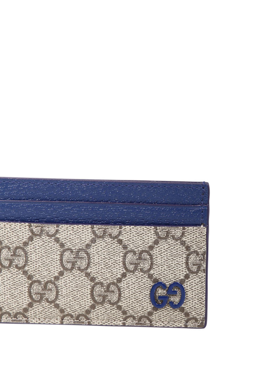 GUCCI Men's Leather Bifold Wallet With Interlock GG Logo Black/Blue 61 – LussoCitta