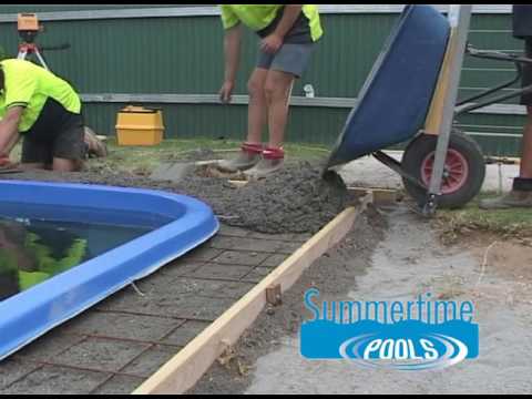 The bond beam - connecting the walls to the top of the pool shell