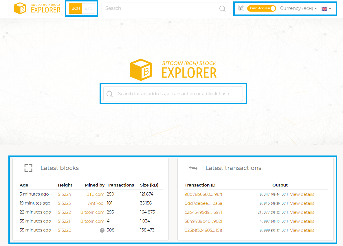 Blockchain explorer — check transaction hash & track other cryptocurrency information