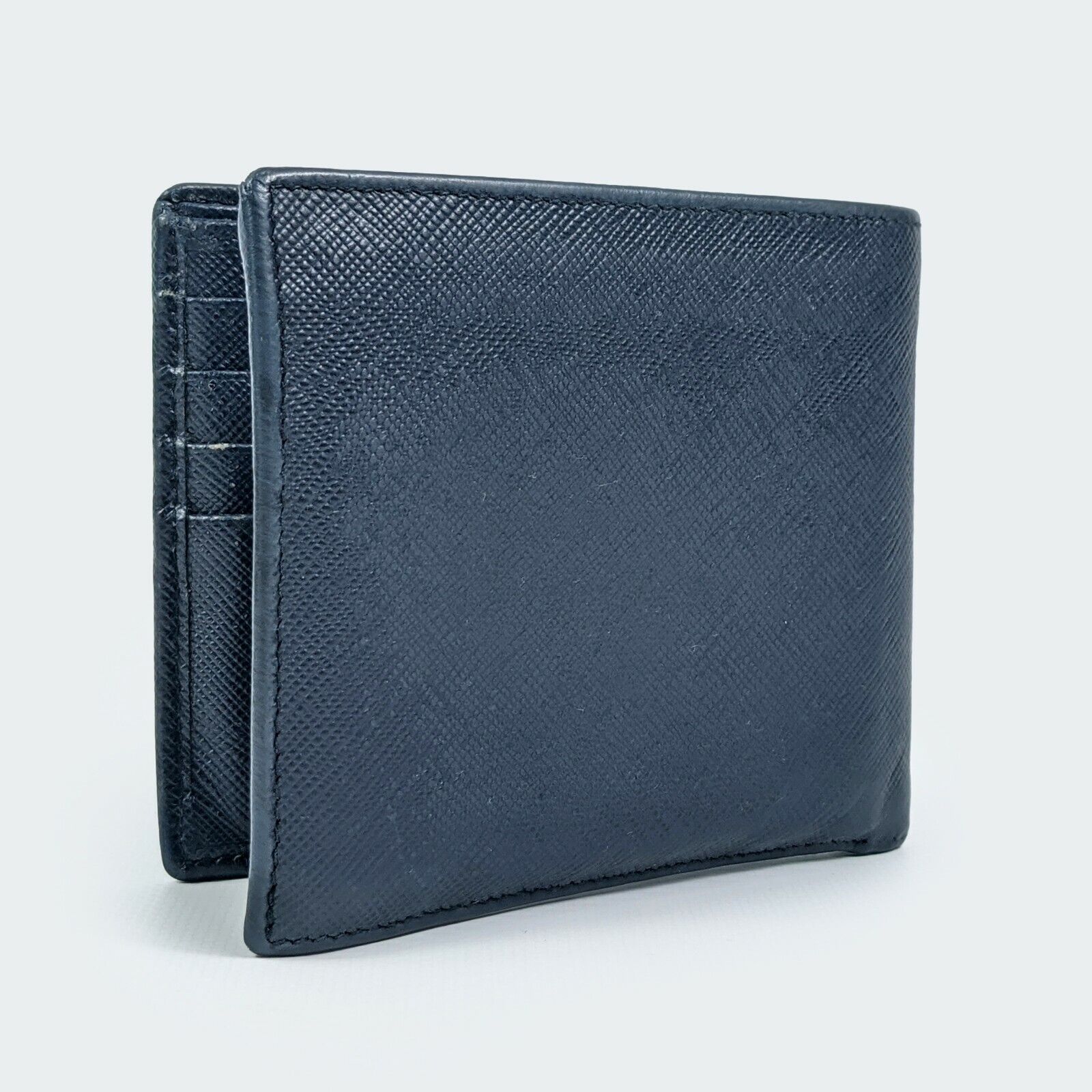 men's black leather wallet with coin pocket — MUSEUM OUTLETS