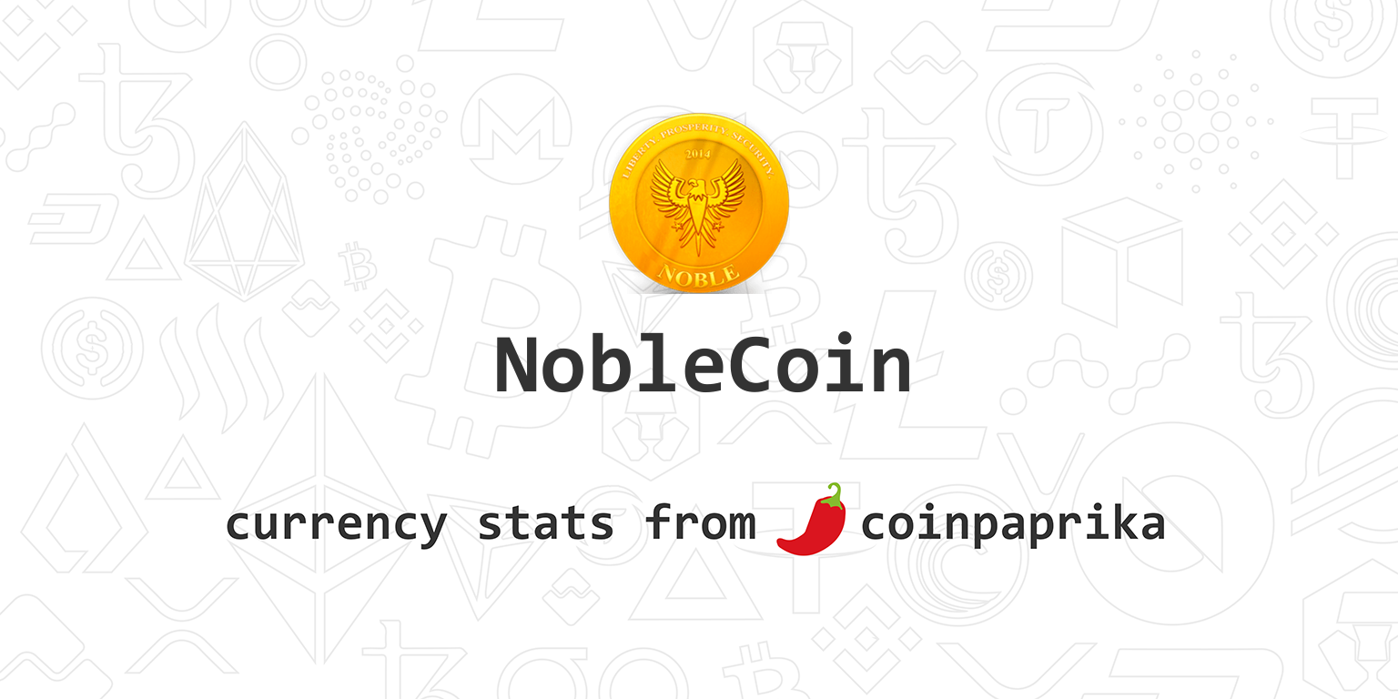 Noble price - NOBLE to USD price chart & market cap | CoinBrain