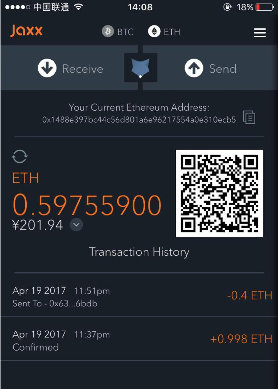 Scan an Ethereum Wallet's QR Code | cryptolive.fun