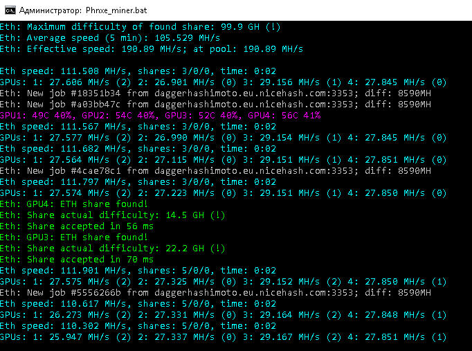 Claymore's Dual Ethereum Miner with Awesome Miner