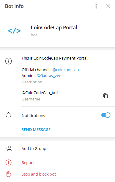 Connect Coinbase Commerce + Telegram Bot with simple and safe integration