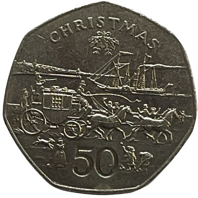 / Gibraltar Christmas 50p - Santa Claus | Coin Hunter