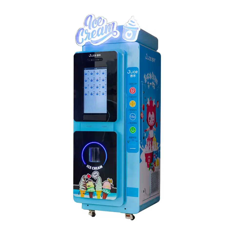 70g/Cup Commercial Coin Operated Ice Cream Machine For Frozen Food