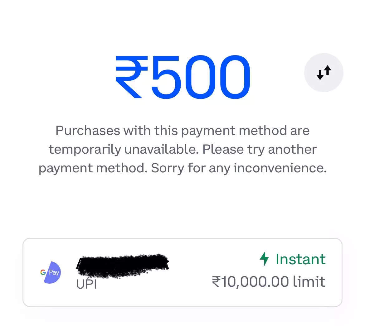 Coinbase suspends UPI payments in India three days after launch