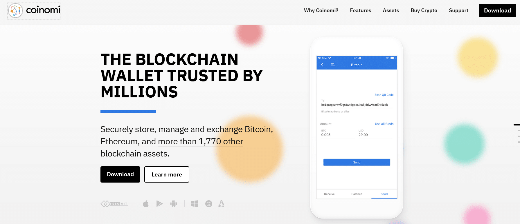 Coinomi: The blockchain wallet trusted by millions.