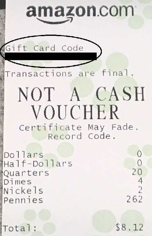 Choose an eGift Card to get free coin counting at Coinstar