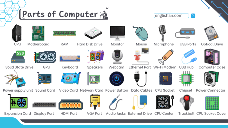 Parts Of A Computer And Their Functions (All Components) - Computer Info Bits