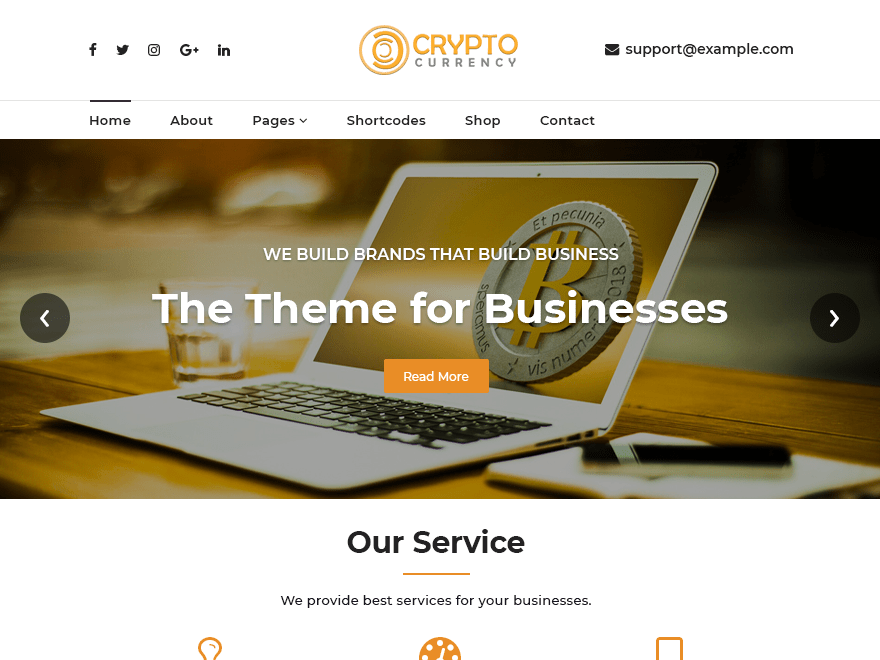 Bitcoin WordPress theme for cryptocurrency digital asset management site