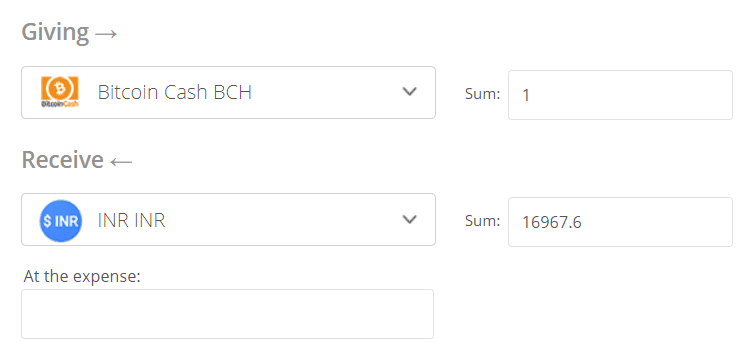 Convert BCH to INR - Bitcoin Cash to Indian Rupee Converter | CoinCodex