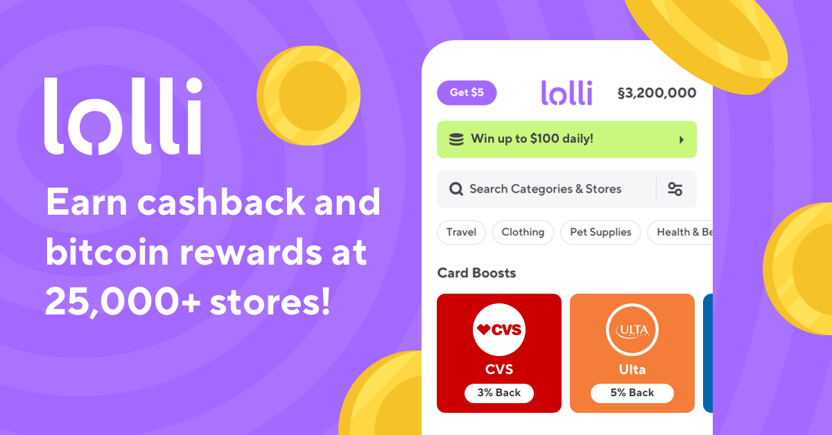 Lolli: Earn Bitcoin and Cash Back