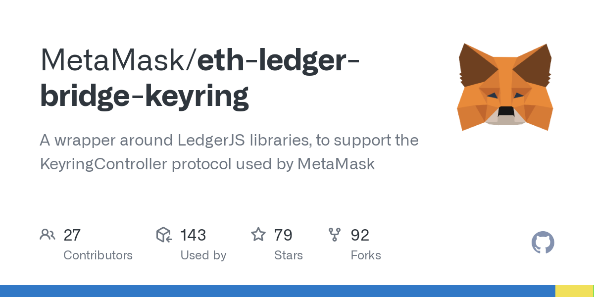 Releases · MetaMask/eth-ledger-bridge-keyring · GitHub