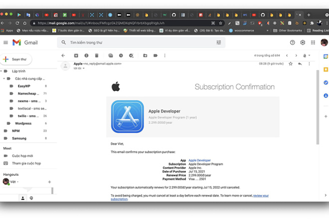 Membership Details - Apple Developer Program