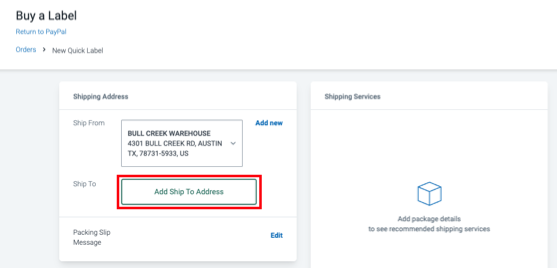 How to Print a Shipping Label in PayPal Without an Order