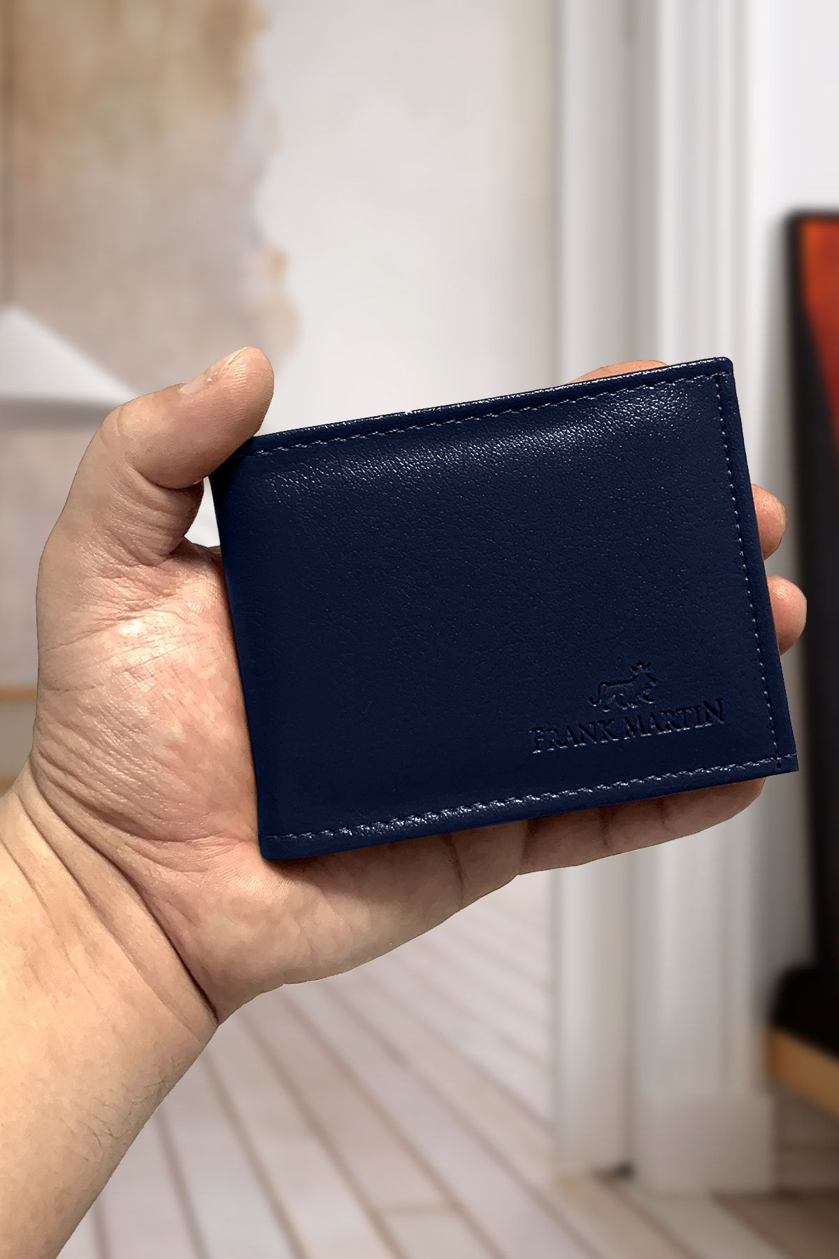 Paper Republic the square | leather wallet rustic rose & navy blue