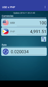 Currency Exchange Table (Philippine Peso - PHP) - X-Rates