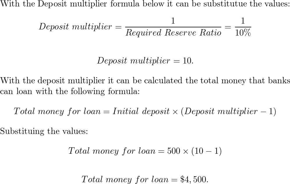 How is deposit multiplier calculated?