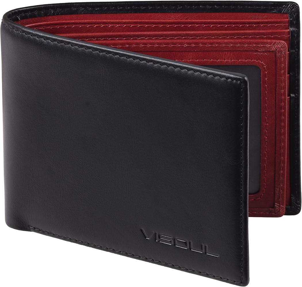 Black Leather Wallet With ID Window– MoneyClamp