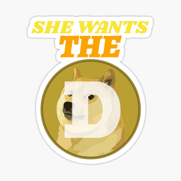 Dogecoin Cryptocurrency Sticker