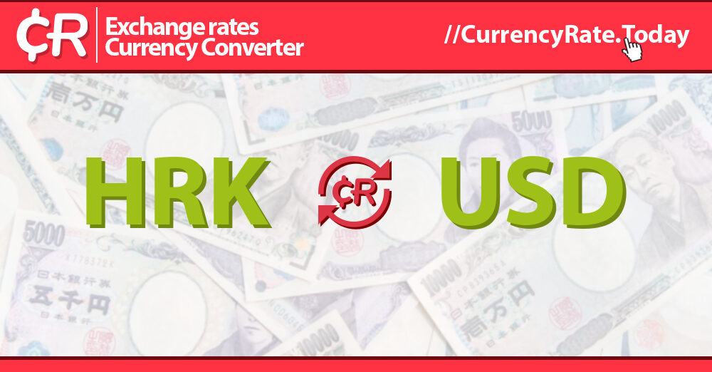 Convert 1 USD to HRK - 1 US Dollar in Kuna exchange rate