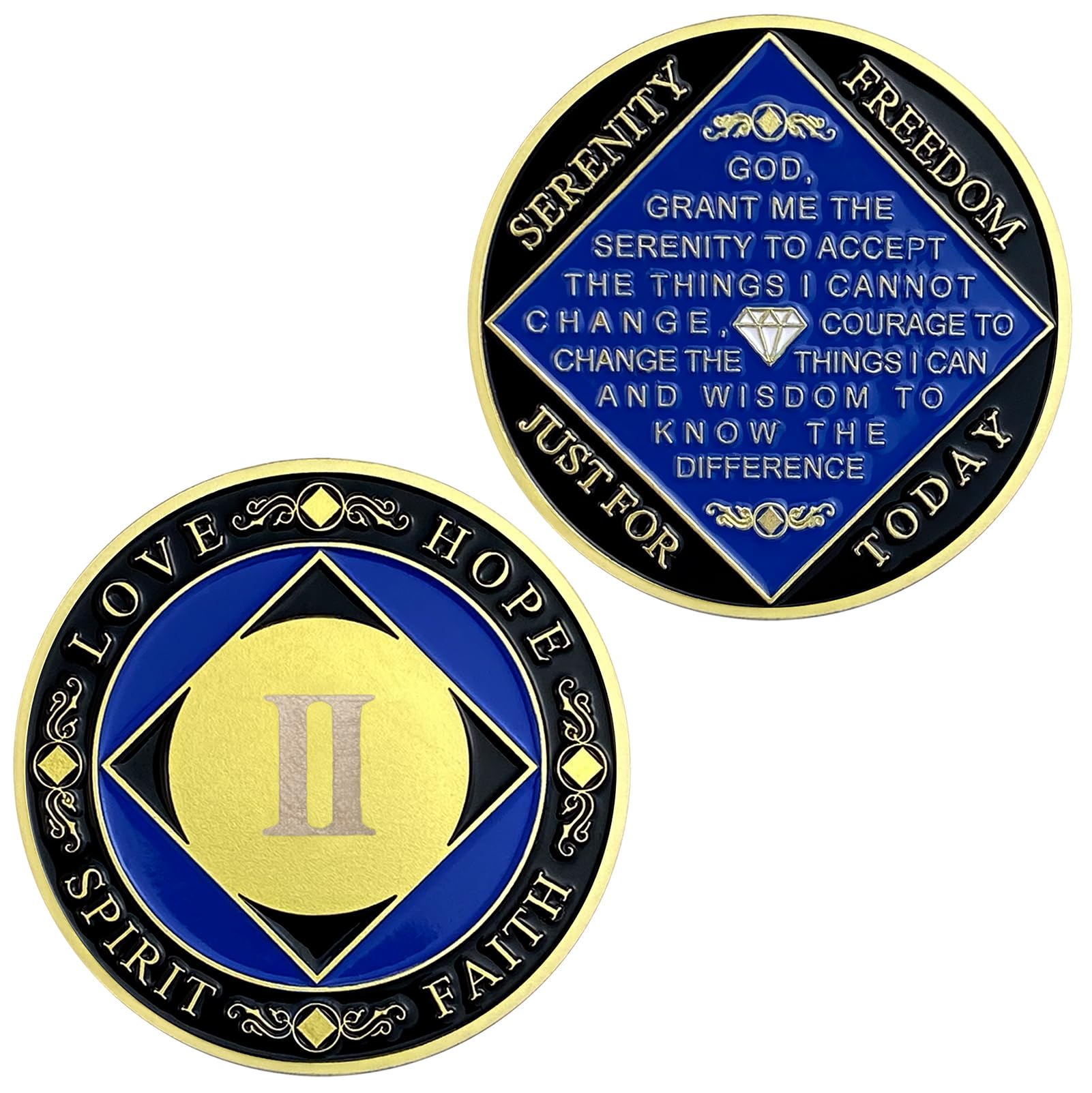 2 Year NA Medallion Purple White Official Narcotics Anonymous Clean Ti – RecoveryChip