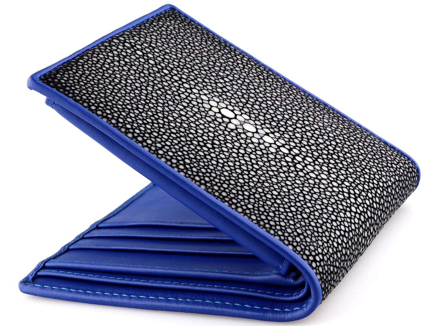 Zilli Black Blue Leather Wallet | IsuiT