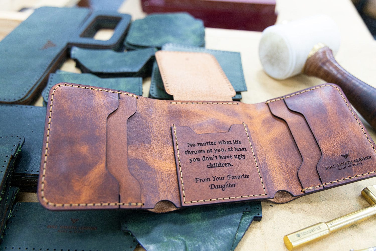 Custom Colour Personalised Leather Men's Wallet – Tori Lo