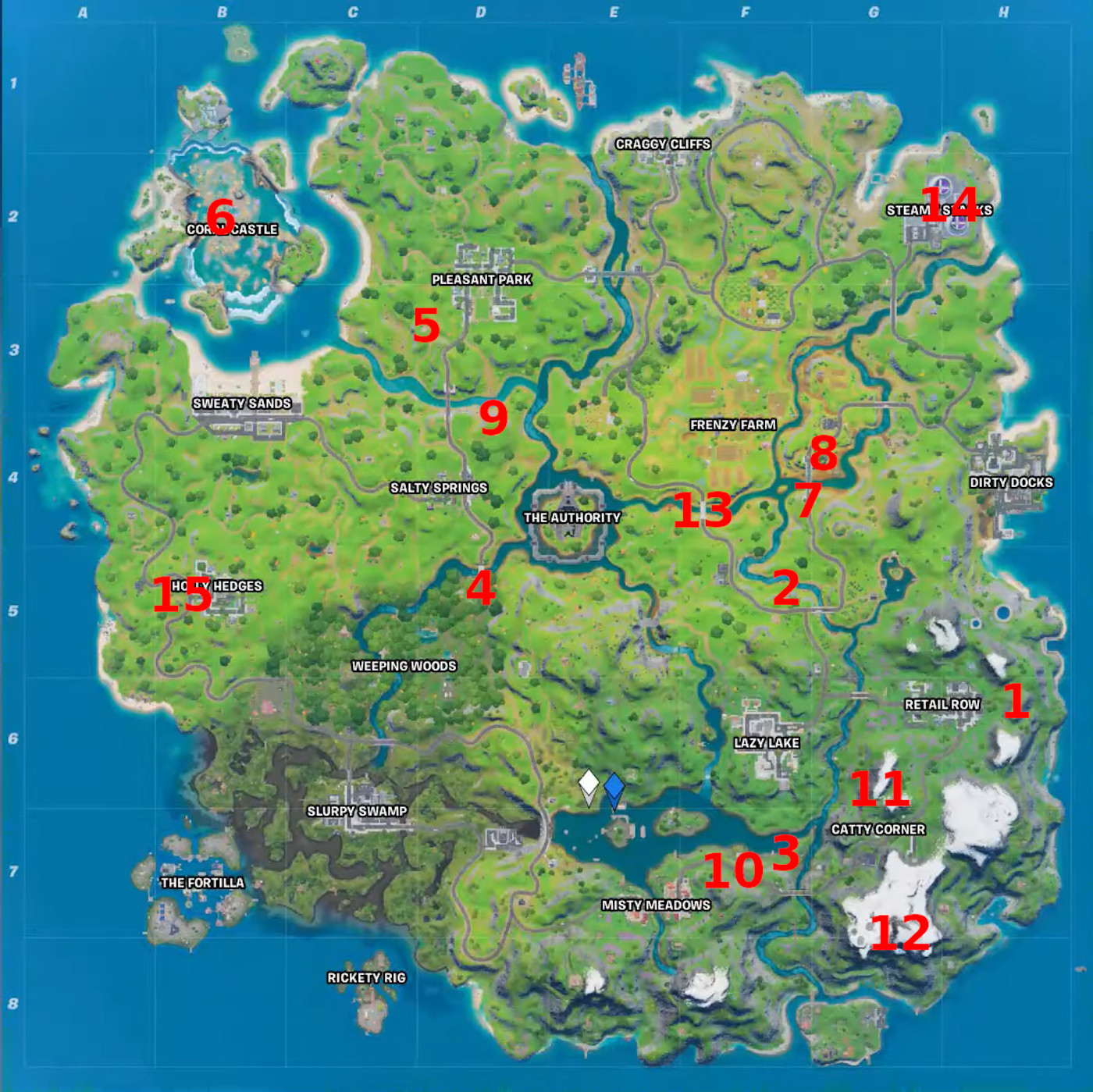 Fortnite Chapter 2 Season 4 Week 8 XP Coin Locations Guide