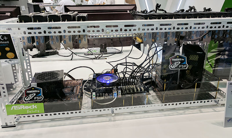 ASRockMine With ASRock H Pro BTC+ Supports up to 13 GPU Mining