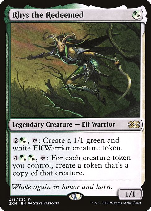 Modern - Green/White Elf Token