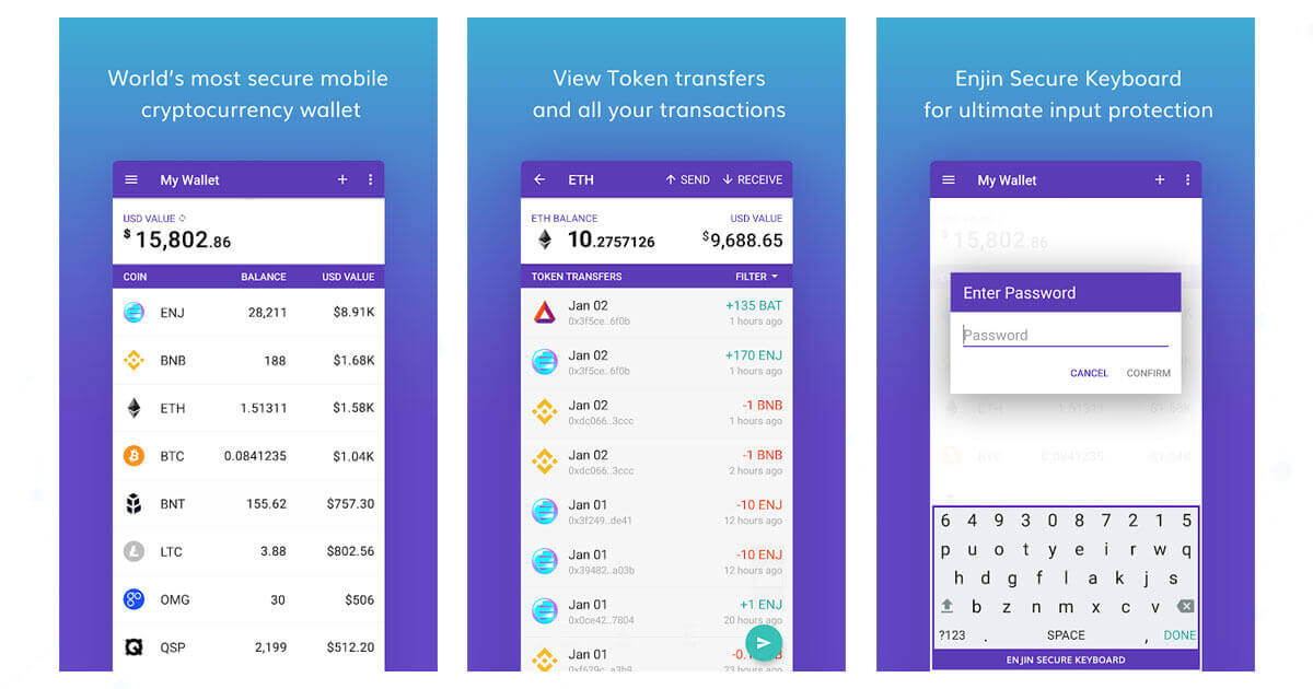 Enjin exchange charts - price history, trade volume on popular markets