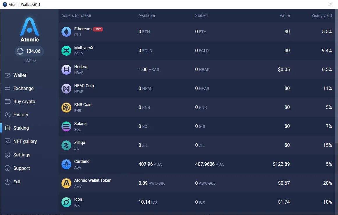 Staking options in Atomic Wallet - Atomic Wallet Knowledge Base