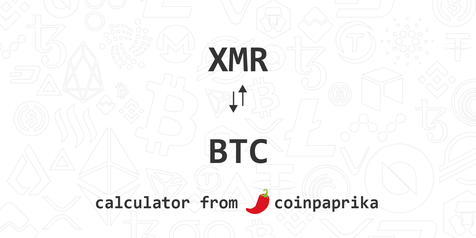 Convert Bitcoins (BTC) and Bitmoneros (XMR): Currency Exchange Rate Conversion Calculator