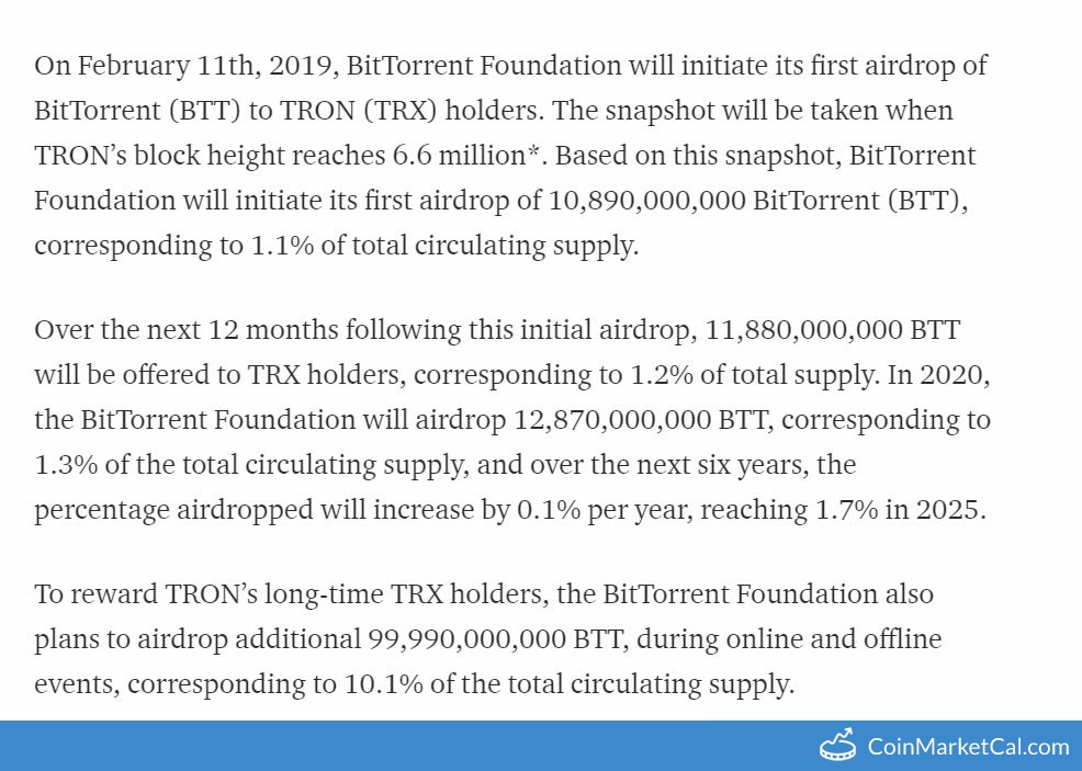 TRON BTT airdrop dates, exchanges and tips: all you need to know