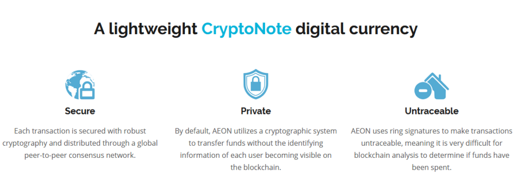 AEON - private digital currency