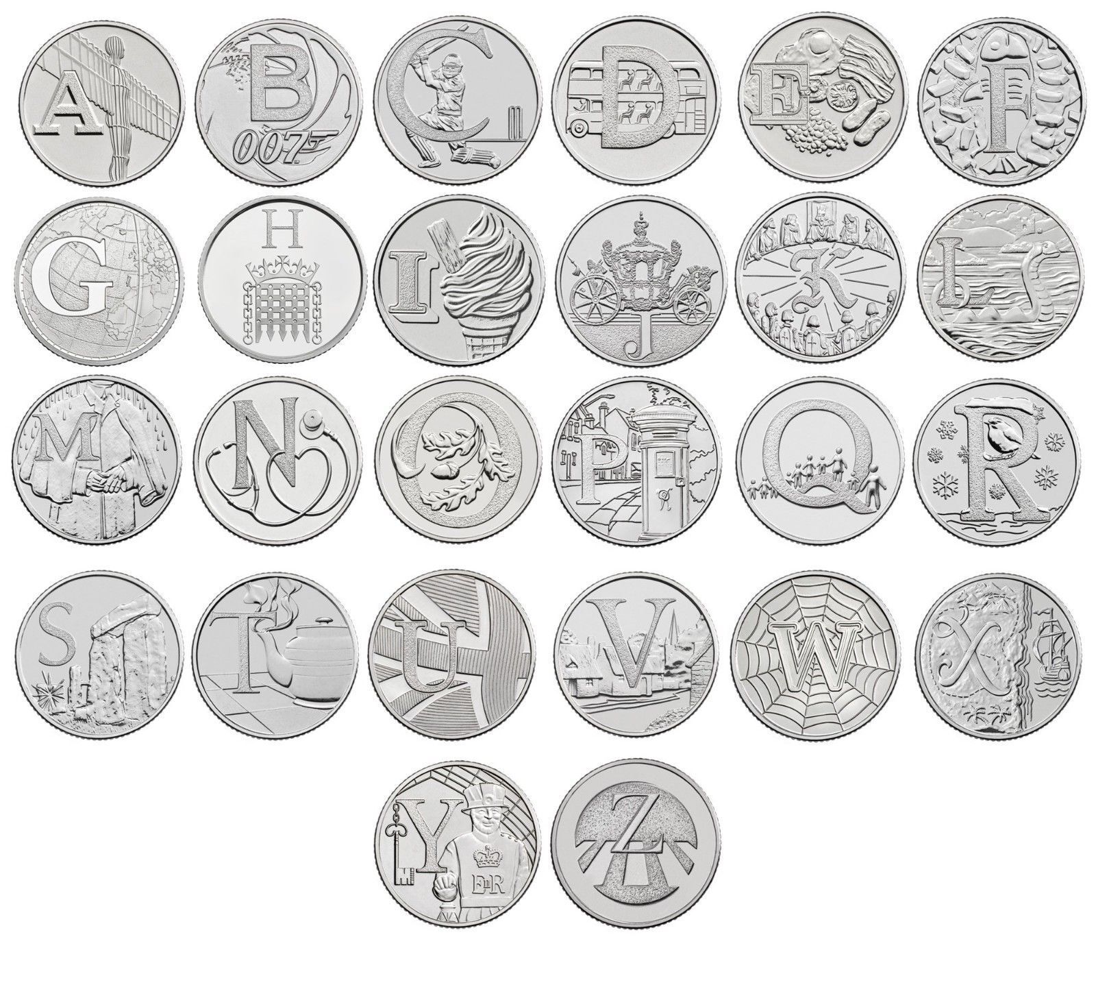 26 NEW UK 10p coins are entering circulation