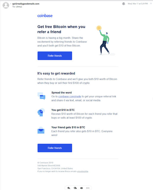 $10 Coinbase Referral: FREE BTC Referral Bonus [Feb ]