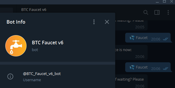 BTC Faucet Telegram Bot Details, Rating and Reviews - Telegram Directory