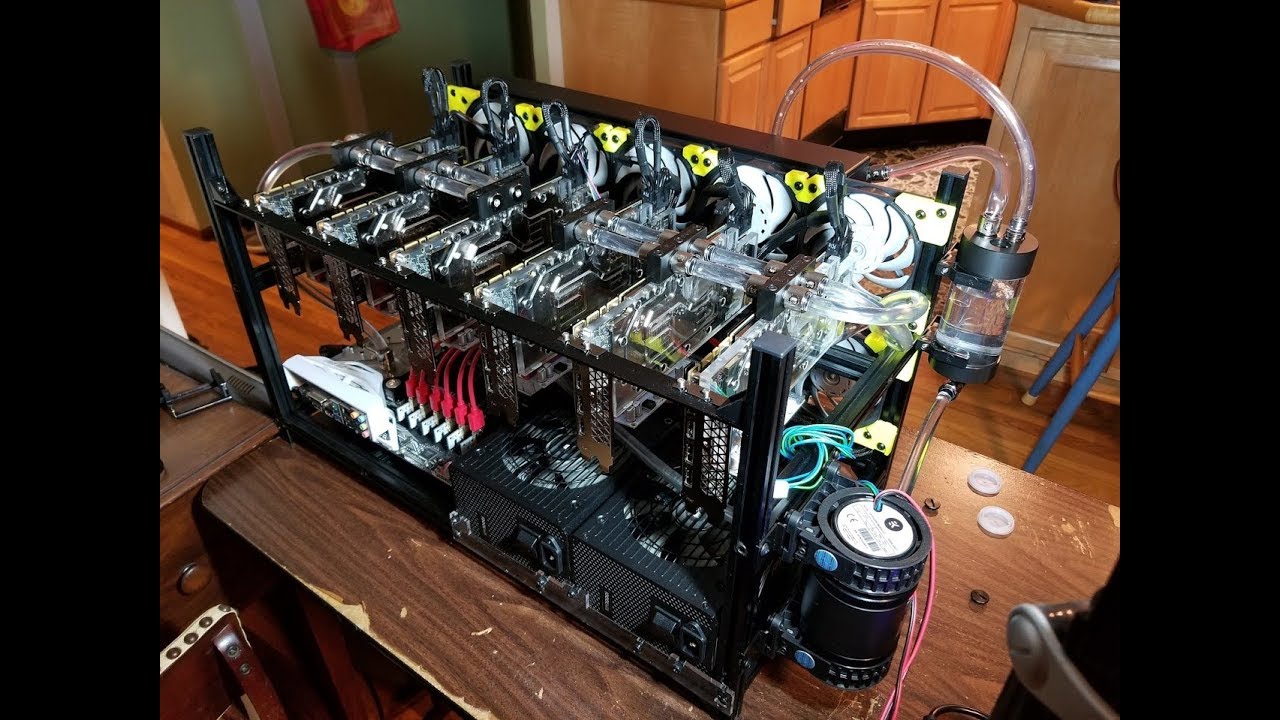 Water Cooling a 6 GPU mining rig | cryptolive.fun