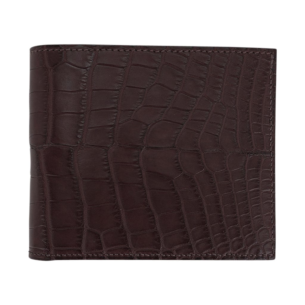 Hermes Men's Noir Black MC² Copernic Crocodile Wallet Card Case Holder – MAISON de LUXE