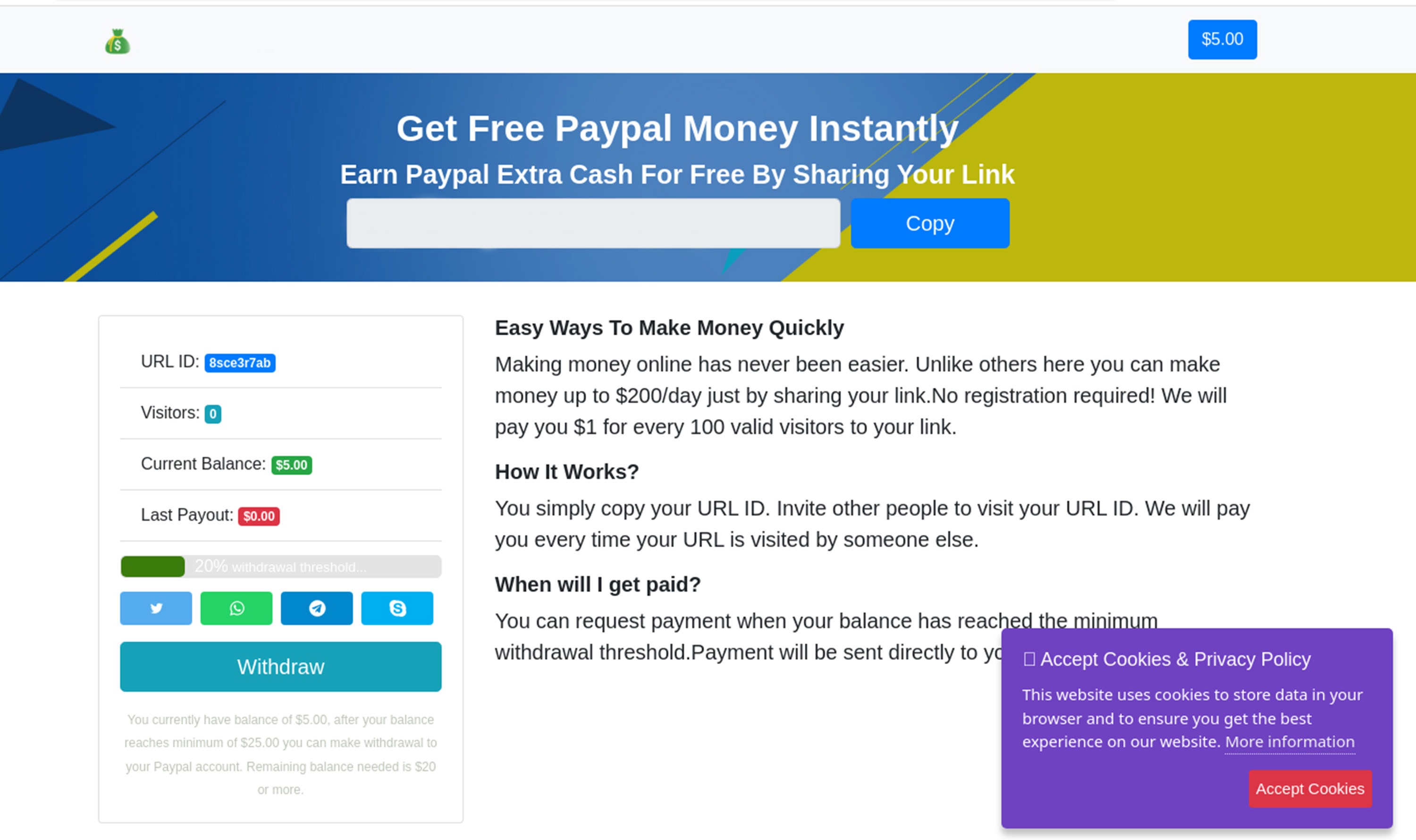 P2P Referral - PayPal US