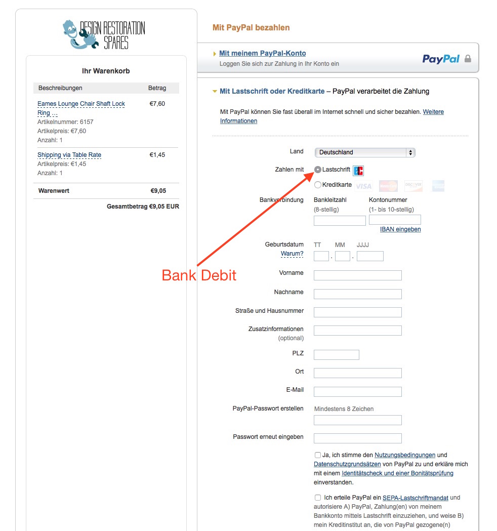 Pay by Direct Debit with PayPal | PayPal BE