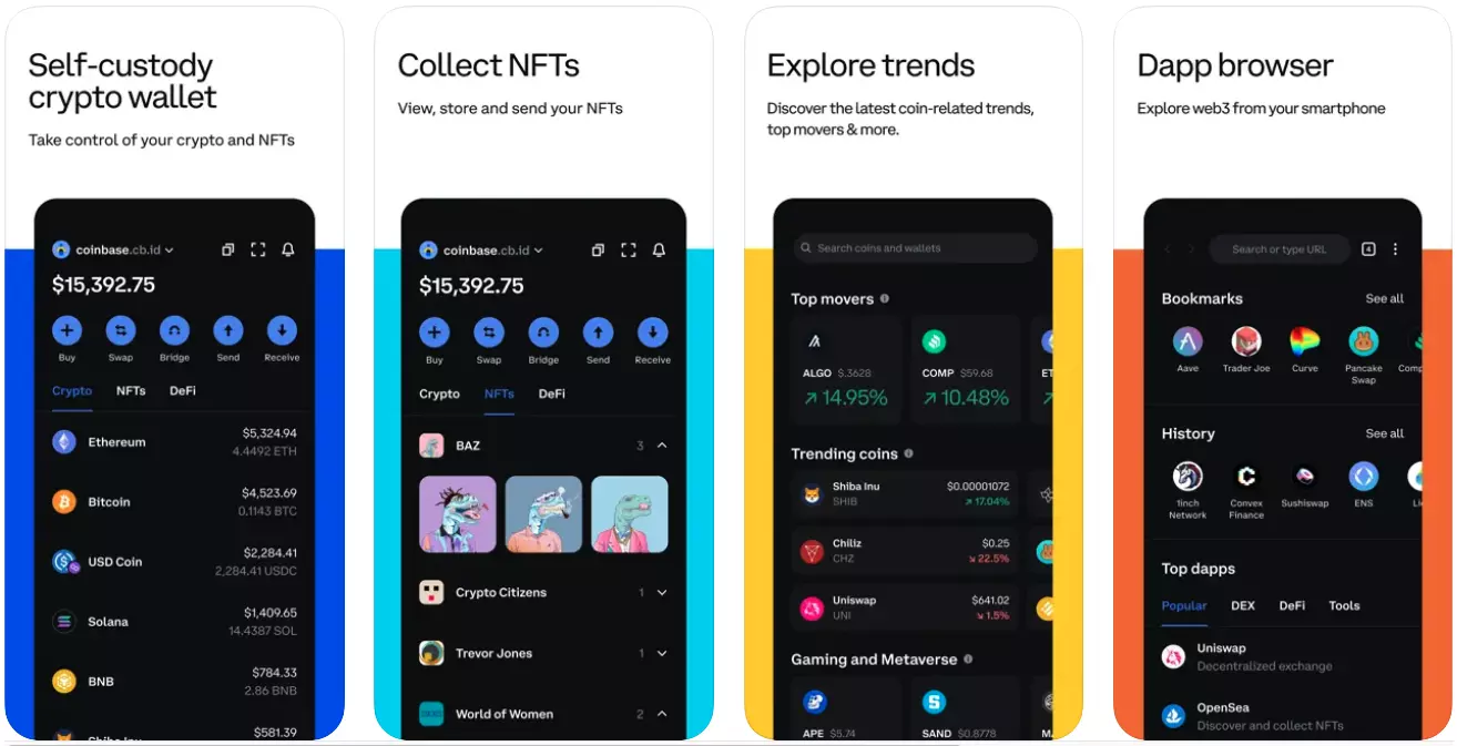 ‎Coinbase Wallet: NFTs & Crypto on the App Store