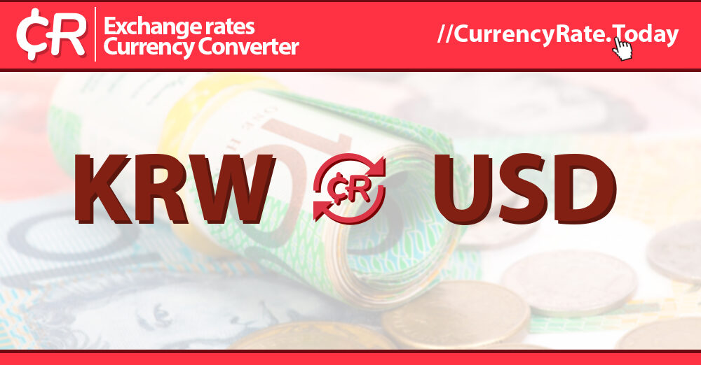 Convert 1 KRW to USD - South Korean Won to United States Dollar Currency Converter