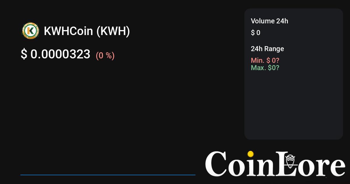 Convert 1 KWH to USD (KWHCoin to US Dollar) - BitScreener