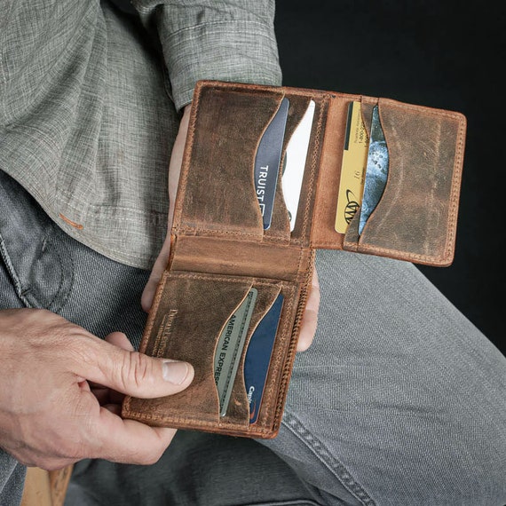 Men's Bifold Wallet with Pop Up ID Window - Executive Gift Shoppe