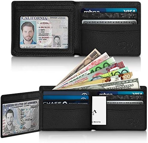 Double-Sided ID Window Bifold Wallet | Genuine Napa Leather | RFID Blocking - DiLoro Leather